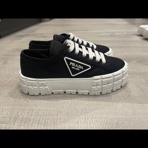 PRADA Double Wheel nylon gabardine sneakers